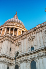Night view of st Paul Cathedral in London
