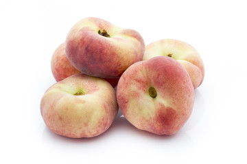 Peach on the white isolatd background.