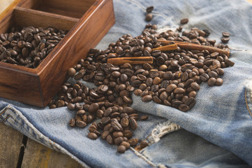 Coffee beans and Jeans