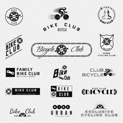 Bicycle badges logos and labels for any use.