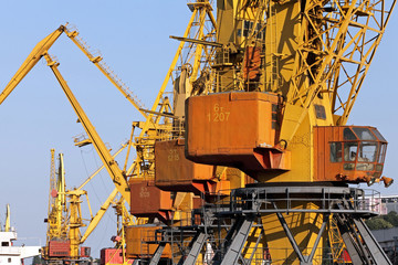 Cranes in the port of Odessa, Ukraine