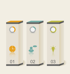Modern boxes in minimal style for design infographic template