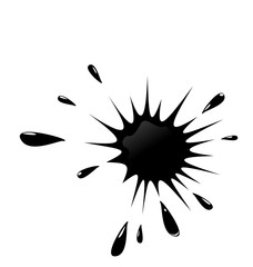 Fototapeta premium Illustration of black ink splash