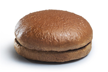 Burger bread isolated on white background.