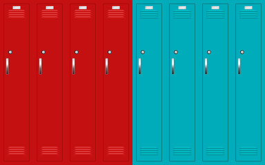 Fototapeta premium School or changing room lockers