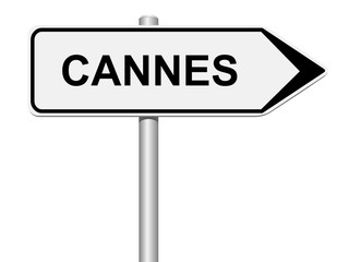 Panneau direction Cannes