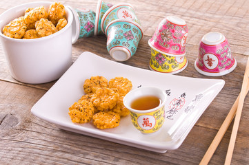 Japanese style snack.
