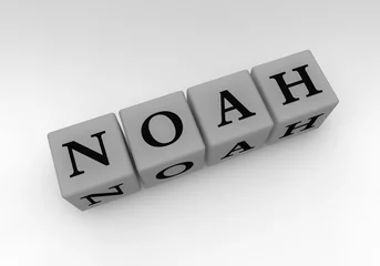 Tapeten Dobbelstenen met naam Noah © emieldelange