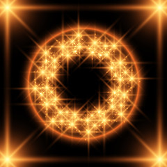 Abstract fiery circle