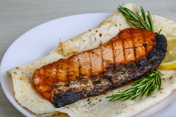 Grilled salmon