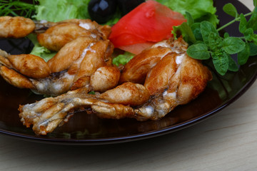 Fried frog legs