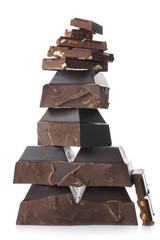 Broken dark chocolate