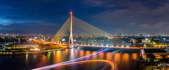 Bangkok Rama8 bridge - obrazy, fototapety, plakaty