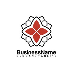 Flower vector logo icon