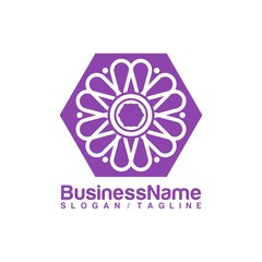 Flower vector logo icon