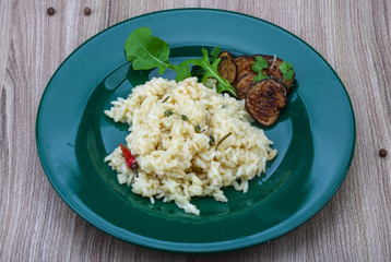 Risotto with eggplant