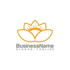 Flower vector logo icon