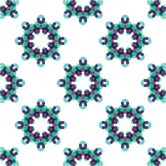 Seamless vector geometric abstract pattern. Creative round