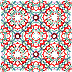 Seamless vector geometric abstract pattern. Creative round