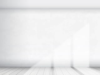 Empty interior with white wall