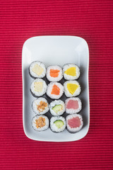 japanese cuisine. sushi on the background