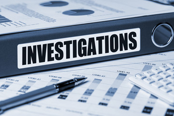 investigation concept on document folder