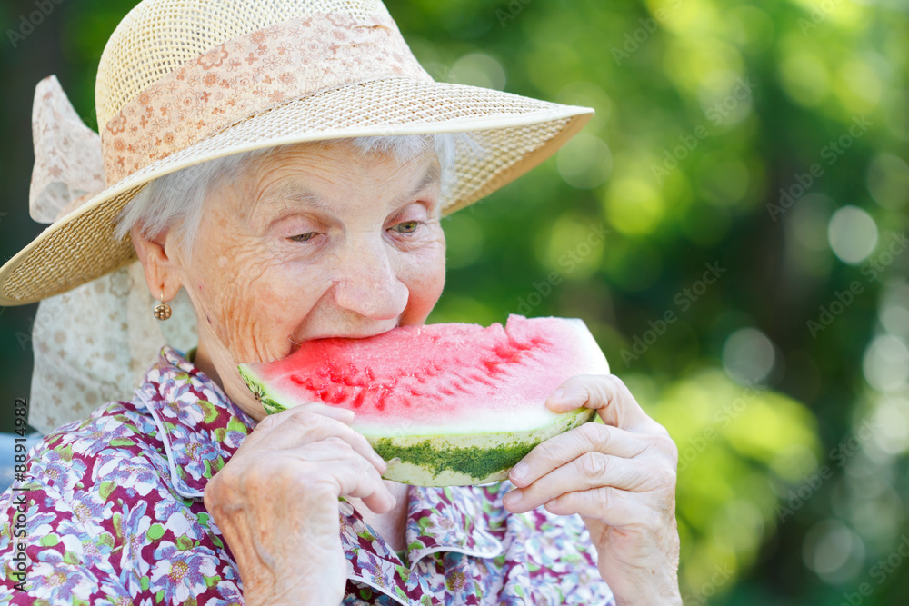 Sticker eating watermelon