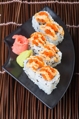 japanese cuisine. sushi on the background