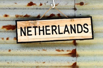 Netherlands sign on a wall 