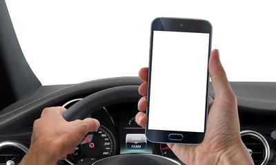 drive phone mockup isolated