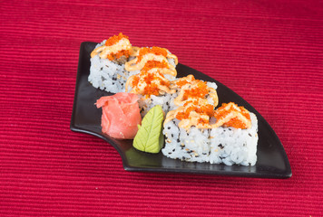 japanese cuisine. sushi on the background