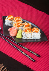 japanese cuisine. sushi on the background