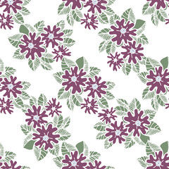 Seamless pattern with beautiful flowers