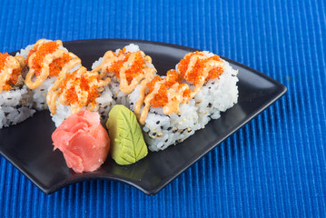 japanese cuisine. sushi on the background
