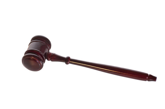 Wooden judge gavel