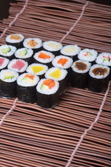 japanese cuisine. sushi on the background