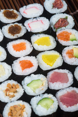 japanese cuisine. sushi on the background