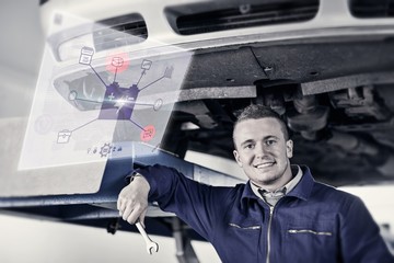 Composite image of engineering interface