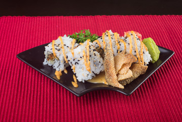 japanese cuisine. sushi on the background