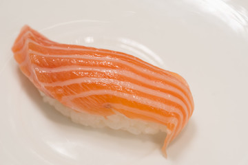 japanese classic sushi with fresh salmon fish