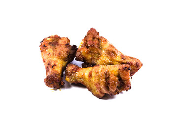 grilled chicken isolated on white background