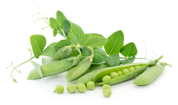 Peas with leaves.