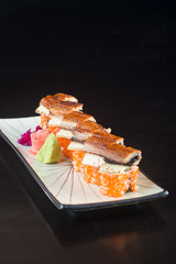 japanese cuisine. sushi on the background