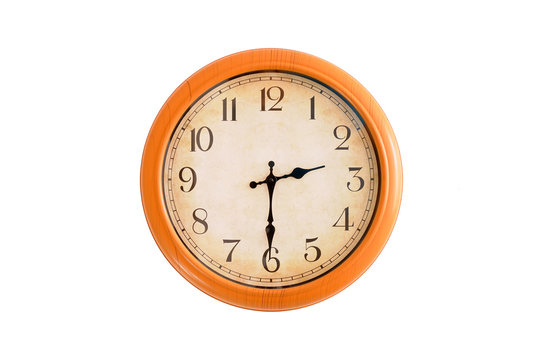 Isolated clock showing 2:30 o'clock