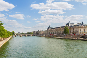 Orsay museum and river Siene, France