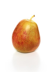 Yellow pear with a big red spot on the side, cultivar Forelle