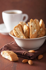 traditional italian cantuccini cookies and coffee