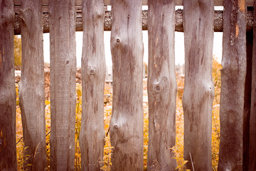 Fototapeta premium Wooden fence. Rustic background