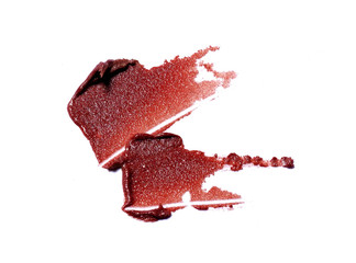 Red lipstick smears