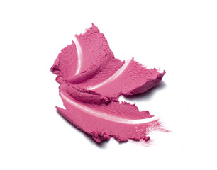 Pink lipstick smears 